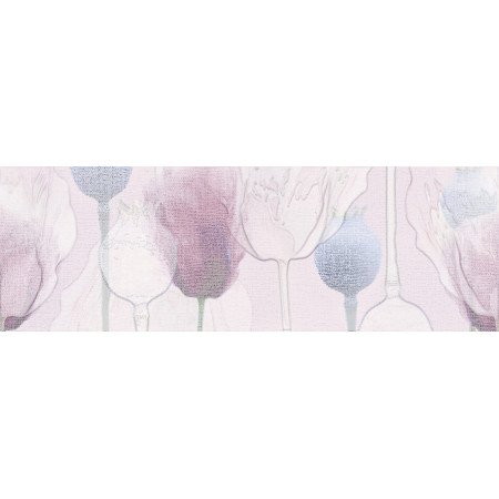 Lila Вставка цветы розовый (LL2U071DT) 25x75 Cersanit