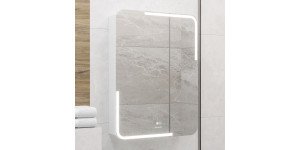 Зеркало шкаф LAPARET Atlas 60х80 влагостойкое, подсветка, димер и антизапотевание (подогрев)+розетка Laparet