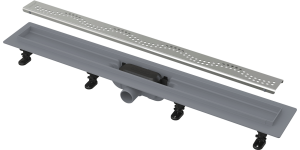 Simple - Водоотводящий желоб с порогами для перфорированной решетки, арт. APZ8-650M Alca Plast
