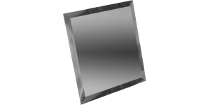 Квадратная зеркальная графитовая плитка с фацетом 10мм КЗГ1-01 - 180х180 мм/10шт Дст