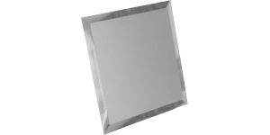 Квадратная зеркальная серебряная плитка с фацетом 10мм КЗС1-01 - 180х180 мм/10шт Дст