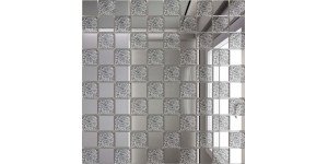 Мозаика зеркальная Серебро + Хрусталь С50Х50 ДСТ 25 х 25/300 x 300 мм (10шт) - 0,9 Дст