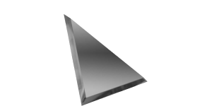 Треугольная зеркальная графитовая плитка с фацетом 10мм ТЗГ1-02 - 200х200 мм/10шт Дст