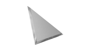 Треугольная зеркальная серебряная плитка с фацетом 10мм ТЗС1-01 - 180х180 мм/10шт Дст