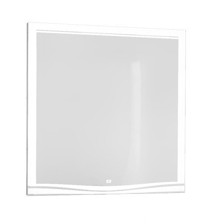 Зеркало LAPARET Bianca белое 80х80 влагостойкое, подсветка, димер и антизапотевание (подогрев) Laparet