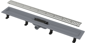 Simple - Водоотводящий желоб с порогами для перфорированной решетки, арт. APZ10-550M Alca Plast