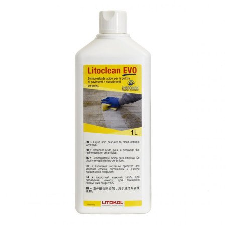 LitoCLEAN EVO очиститель кислотный жидкий флакон 1л Litokol